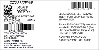 Label (62559 221 05 Oxcarbazepine 300mg 67046 1640 30)